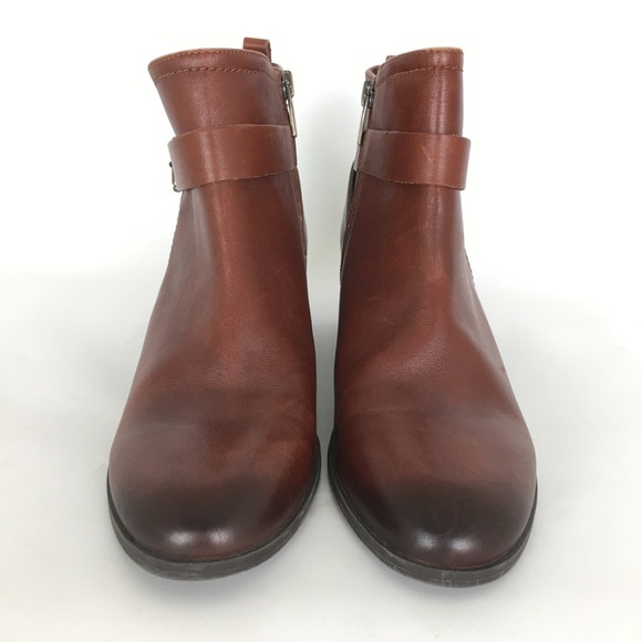 Vince Camuto Womens Size 8 Peamer Ankle Boot Bootie Brown Leather - Picture 11 of 13